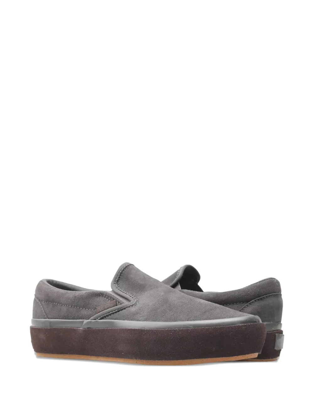 Vans Classic slip-on sneakers met plateauzool Grijs