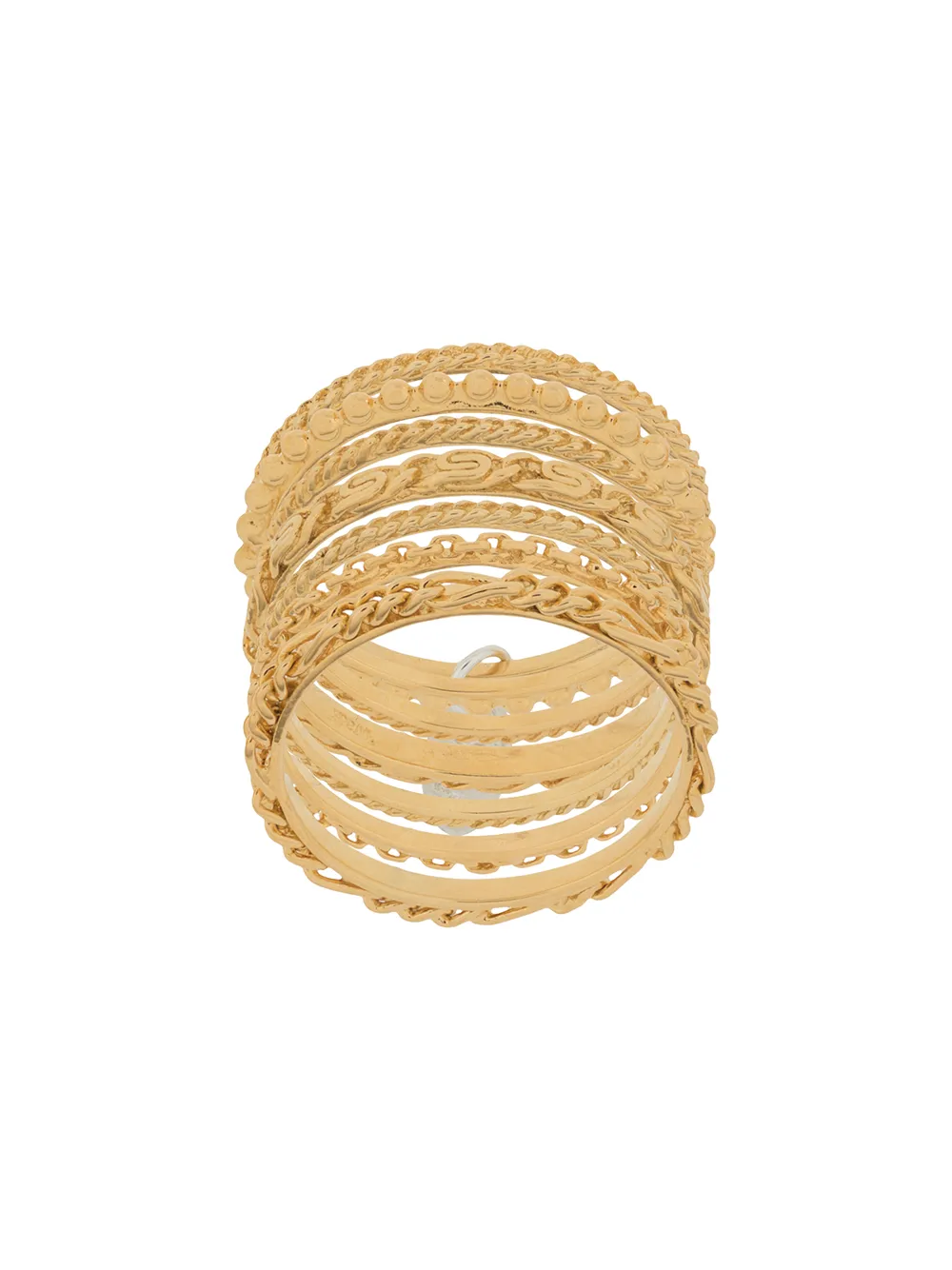 Wouters & Hendrix Sins And Senses drop-detail stack rings | Gold | Image 1