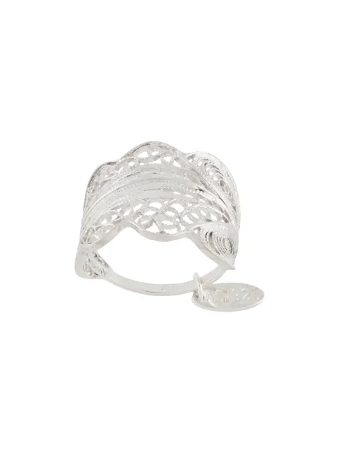 Farfetch Accessori Gioielli Anelli Anello con incisione Effetto metallizzato 