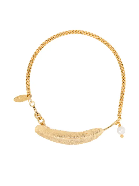 Wouters & Hendrix Voyages Naturalistes pearl feather bracelet