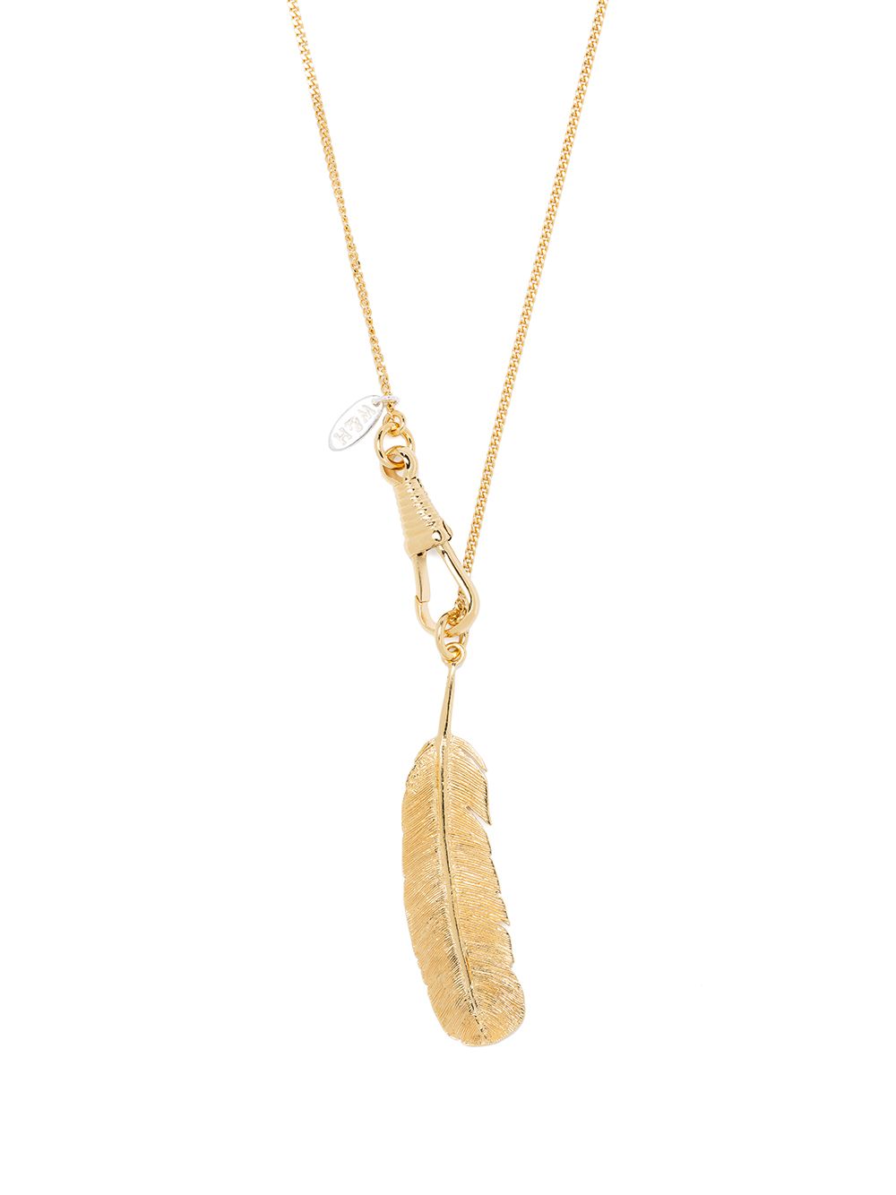 Wouters & Hendrix Feather Pendant Necklace In Gold