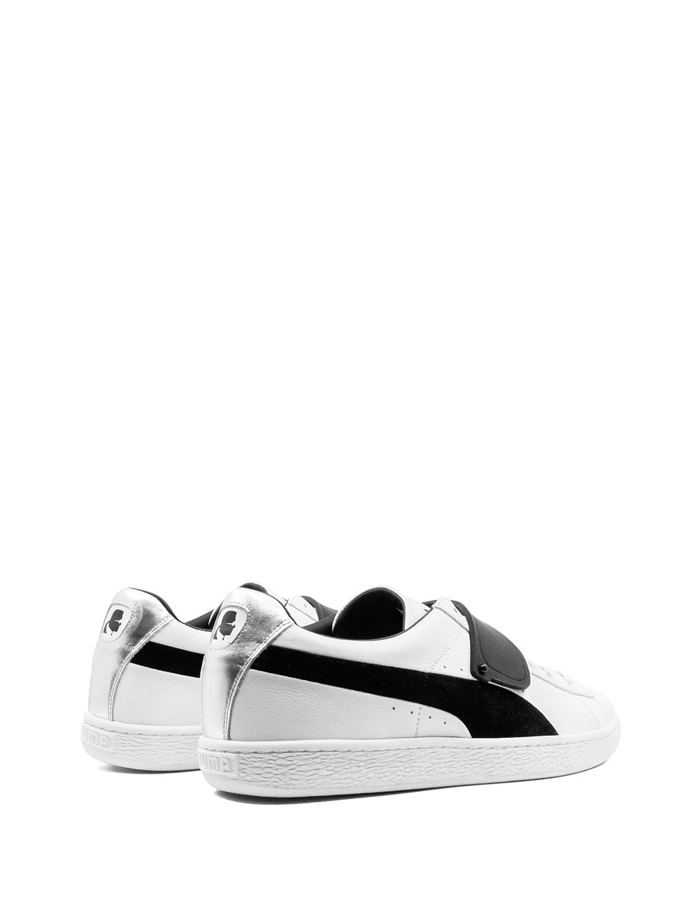 Shop Puma X Karl Logo-detail Low-top Sneakers In White