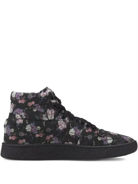 PUMA floral print high-top sneakers