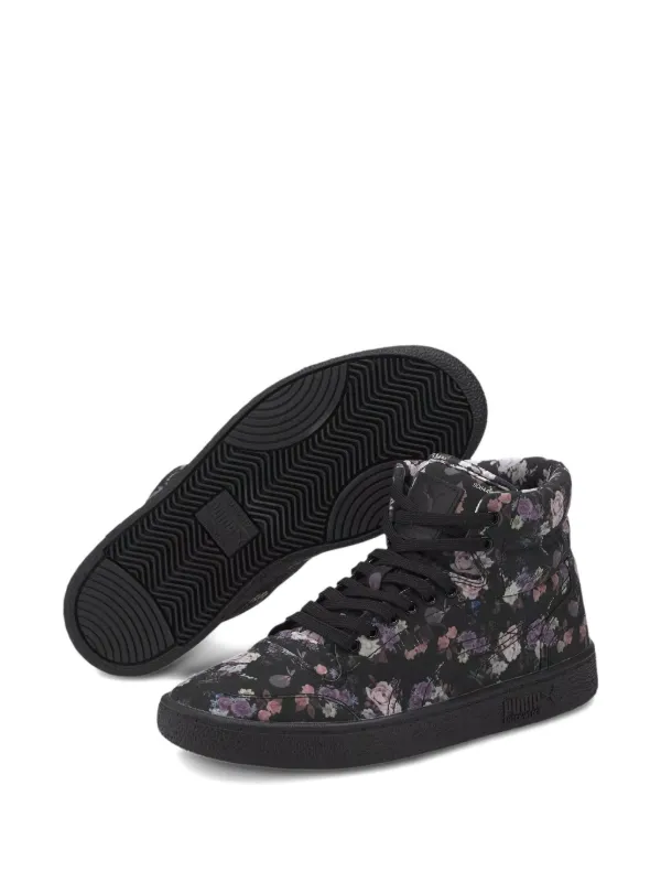 PUMA Floral Print high-top Sneakers | Black | FARFETCH HK