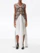 Burberry check panel plissé dress