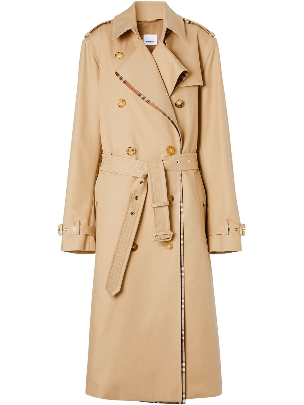 Burberry Sandridge Check Panel Trench Coat