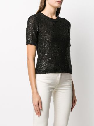 sequin-embellished knit top展示图