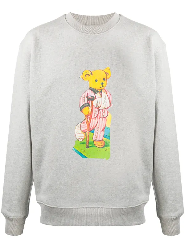 teddy bear print sweatshirt