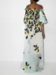Oscar de la Renta Citrus Primavera off-shoulder gown