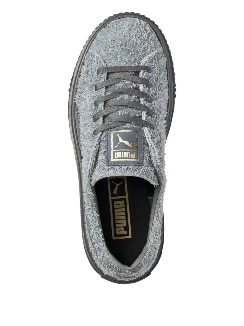 PUMA Elemental suède sneakers met plateauzool Grijs