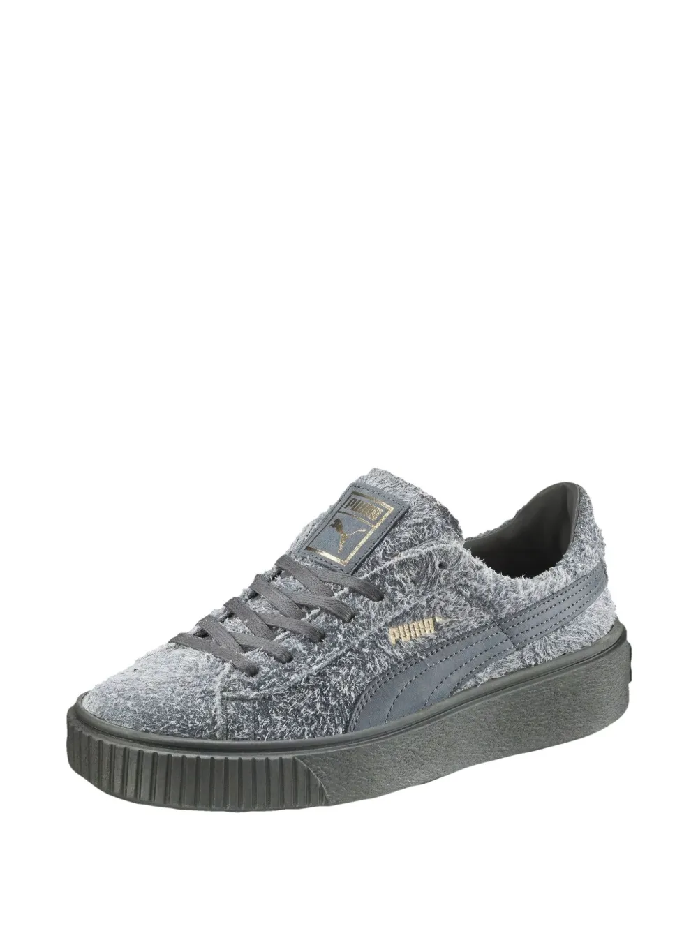 PUMA Elemental suède sneakers met plateauzool Grijs
