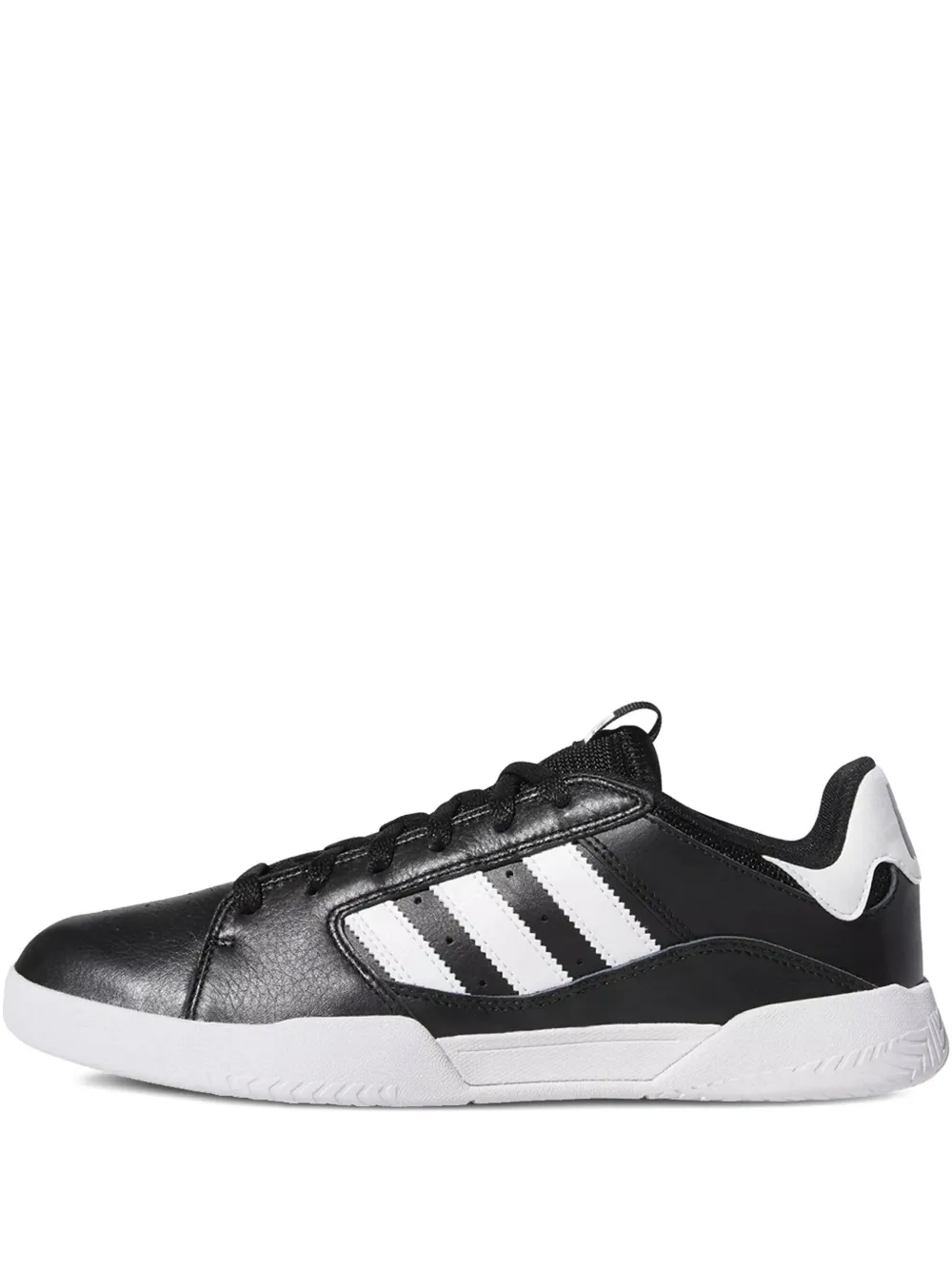 Adidas Originals Leather Striped-detail Sneakers In Black