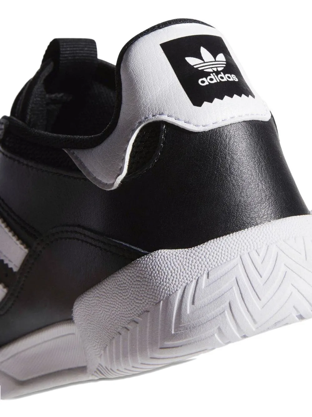 Adidas Originals Leather Striped-detail Sneakers In Black