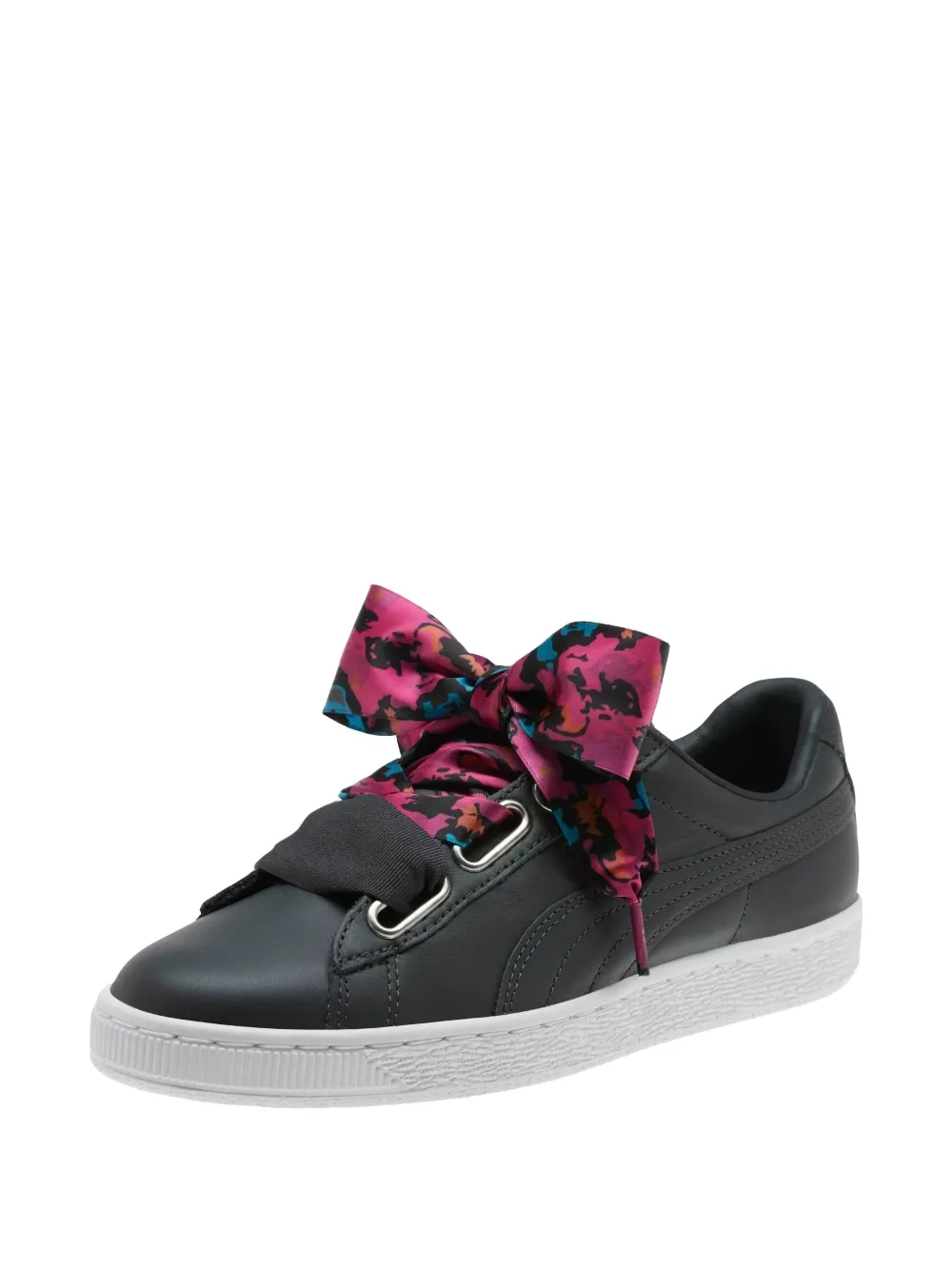 PUMA Leren sneakers met satijnen strik - Zwart