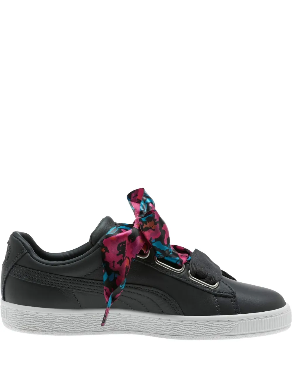 PUMA satin-bow leather sneakers - ブラック PUMA satin-bow leather sneakers - ブラック