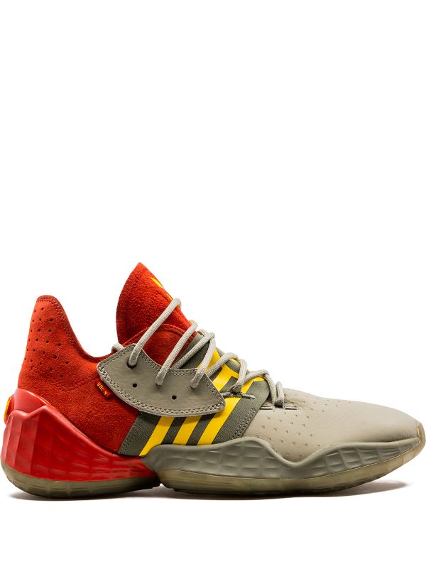 Adidas Harden Vol 4 Shoes Grey Red