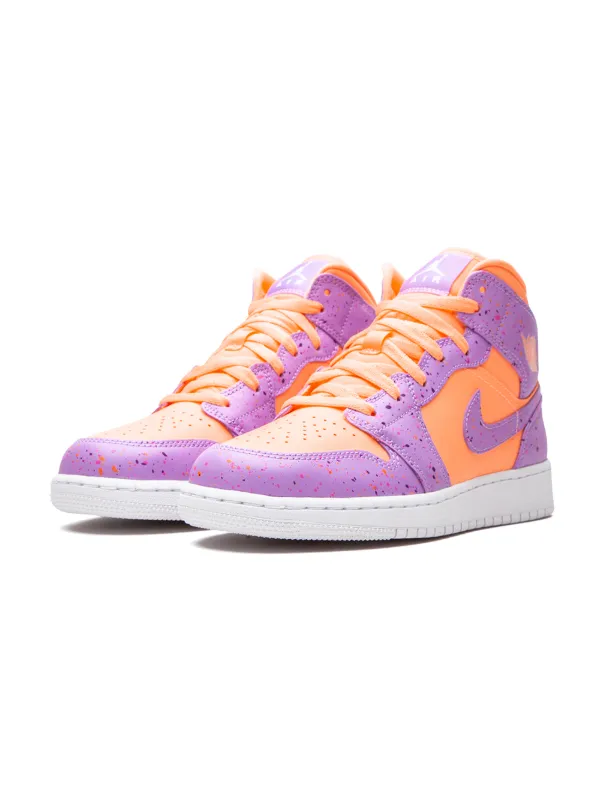 Air Jordan 1 Mid SE Orange Suede Enfant (PS) – Uniquekicks