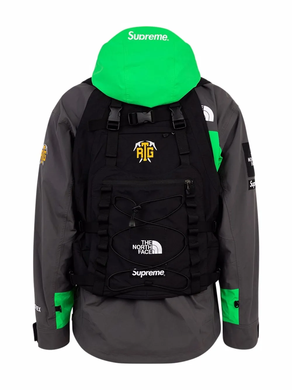 Supreme x The North Face jack met rits - Zwart