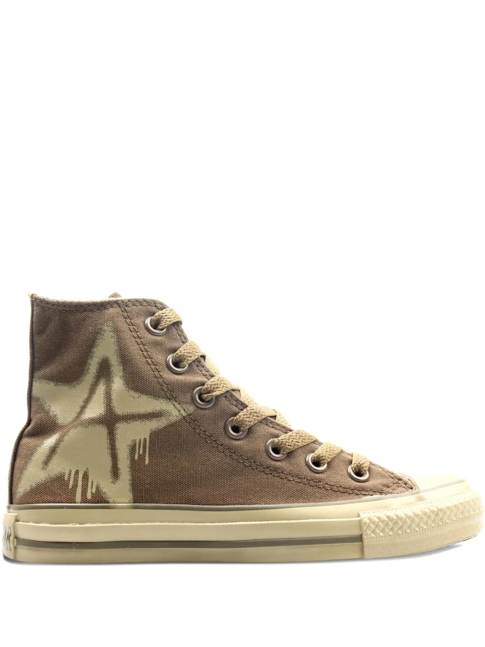 Converse baskets à patch étoile sur le côté | marron | Image 1