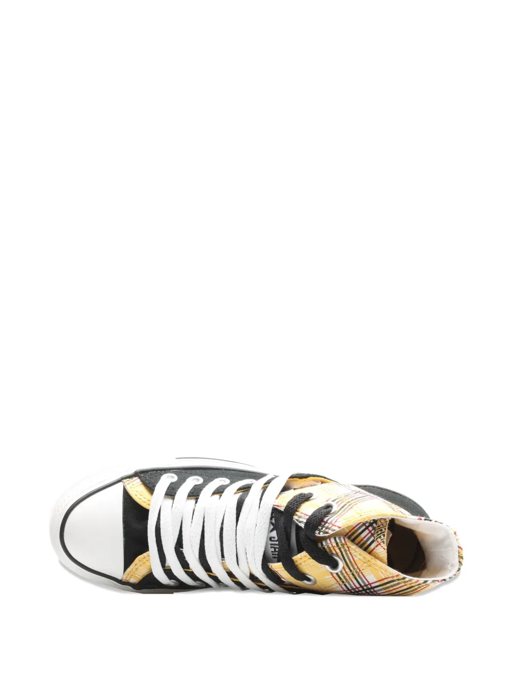 Converse Plaid-panel Sneakers In Animal Print