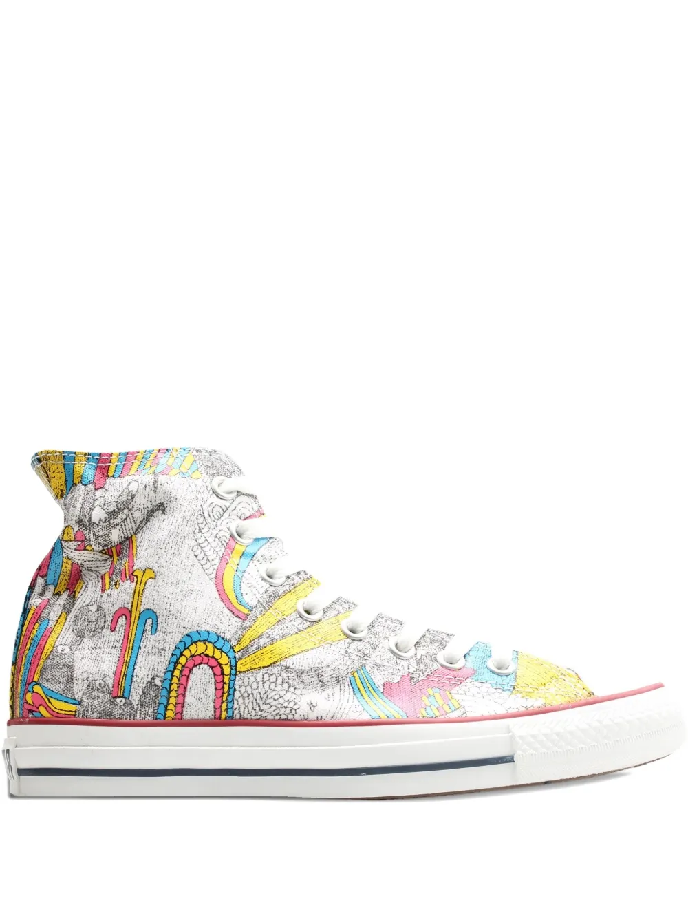 Converse doodle-print sneakers | White | Image 1