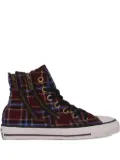 Converse dual-zip plaid sneakers - Red