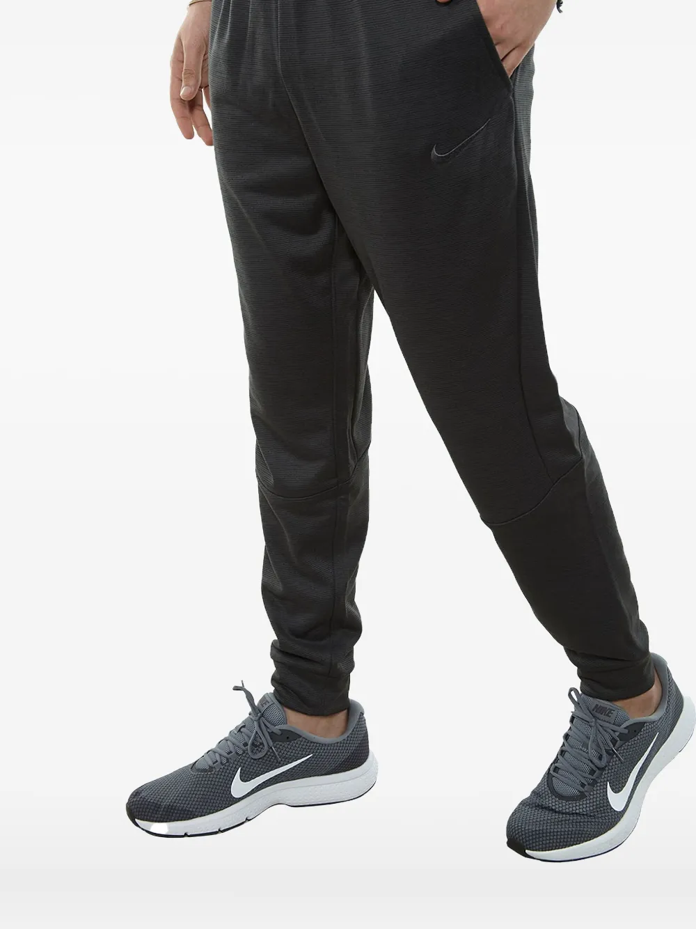 Nike logo-embroidered track pants - Schwarz