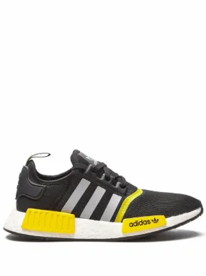 Adidas nmd r1 outlet mens black white yellow