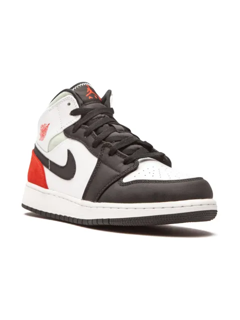 Jordan Kids Air Jordan 1 Mid SE "Red/Grey/Black Toe" sneakers
