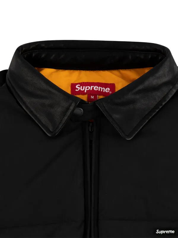 く日はお得♪ Supreme Leather Collar Puffy Jacket L ダウンジャケット