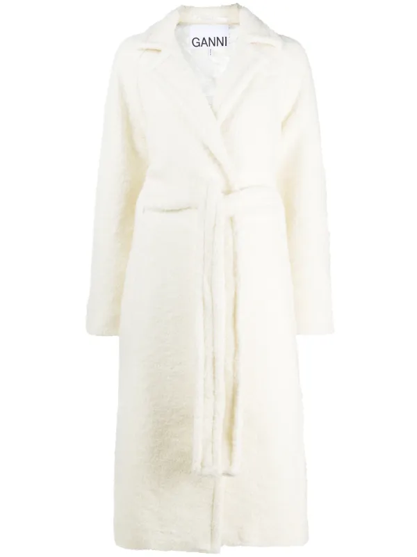 ganni wrap coat