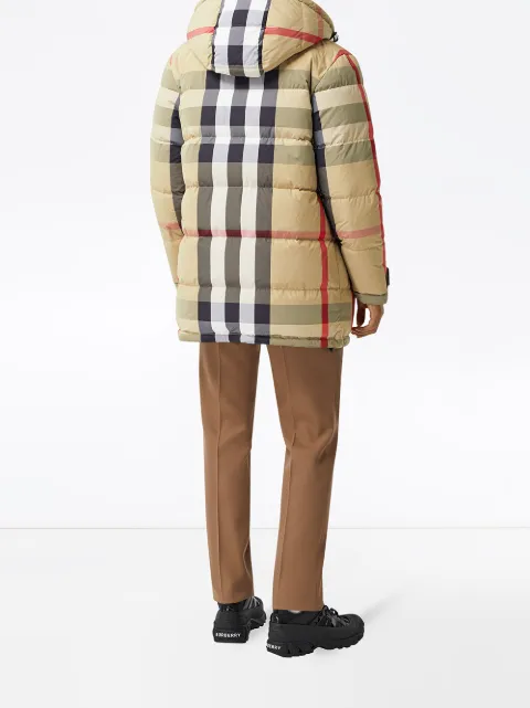 burberry reversible check puffer jacket