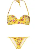 CHANEL Pre-Owned 2001 little people print bikini set - Yellow