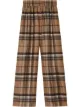 Image 1 of Burberry check print wide-leg trousers