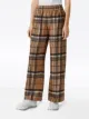 Burberry check print wide-leg trousers