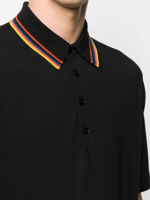 paul smith artist stripe polo shirt