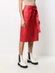 Alysi belted leather skirt