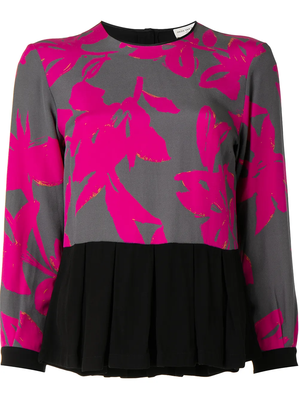 Dries Van Noten Pre-Owned блузка с цветочным принтом