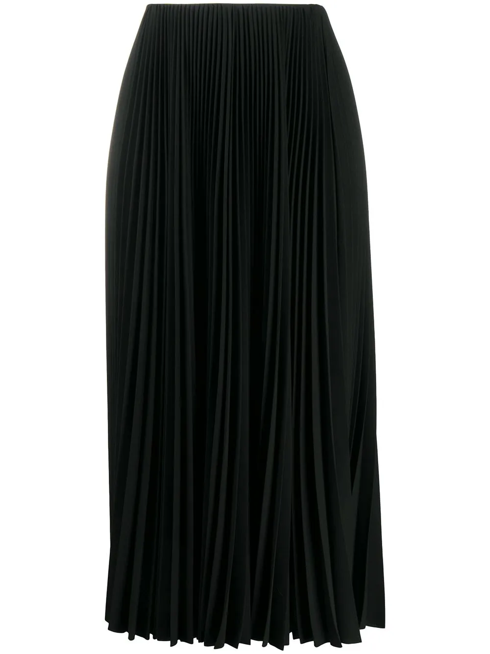 Balenciaga Pleated Midi Skirt In Black
