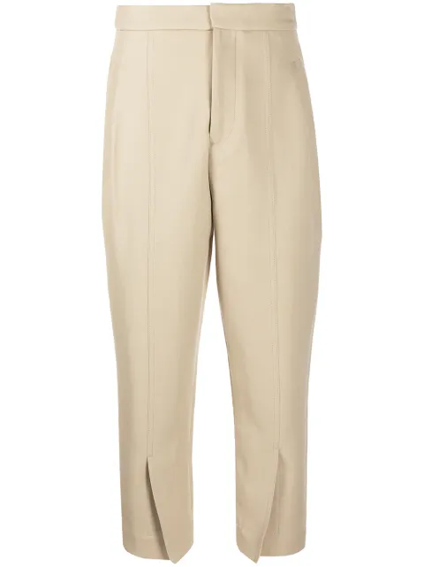 straight-leg cropped trousers