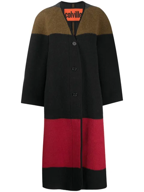 colville colour-block cardi coat