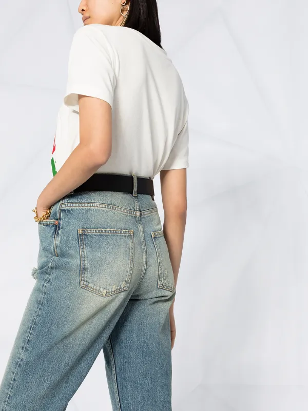 Gucci distressed-effect straight-leg 