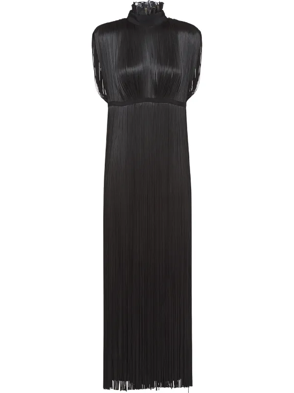 fringe detail dress