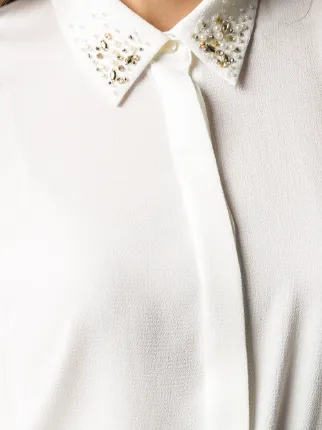 embellished-collar long sleeved shirt展示图