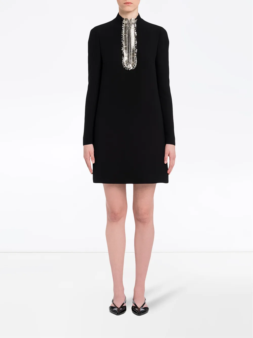 Image 2 of Prada embroidered cady dress