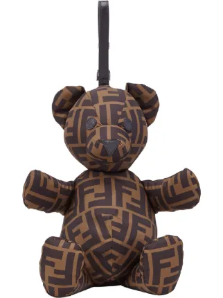 Fendi Kids FF-logo Print Bear Charm Bag | Brown | FARFETCH