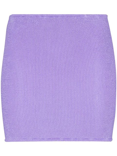 Hunza G fitted knit mini skirt