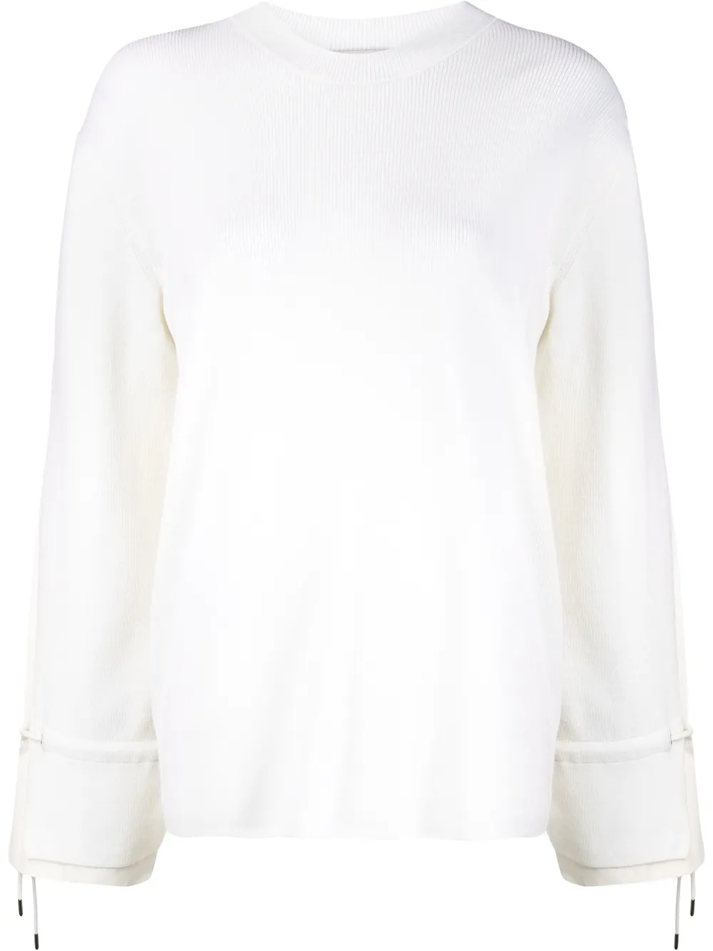 

Moncler tie-fastening ribbed jumper - Neutrals