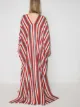 Oscar de la Renta striped belted kaftan