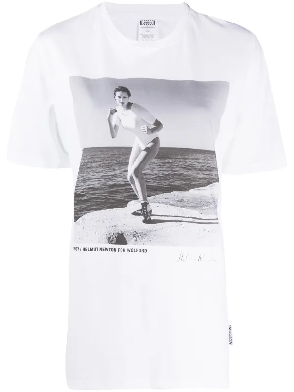 Shop Wolford X Helmut Newton Cotton T Shirt With Express Delivery Farfetch